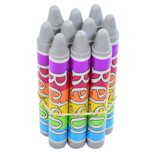 Retsol Soft Wax Crayons Grey, Set of 10 OfficeMax NZ