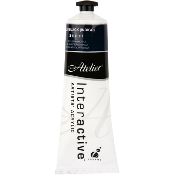 Atelier Interactive Acrylic Paint S1 80ml Indigo Blue Black OfficeMax NZ