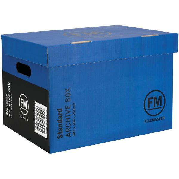 FM Standard Archive Storage Box File 412x296x273mm Blue OfficeMax NZ