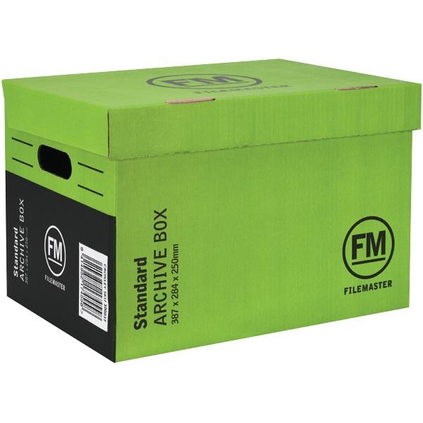FM Standard Archive Storage Box File 412x296x273mm Green OfficeMax NZ