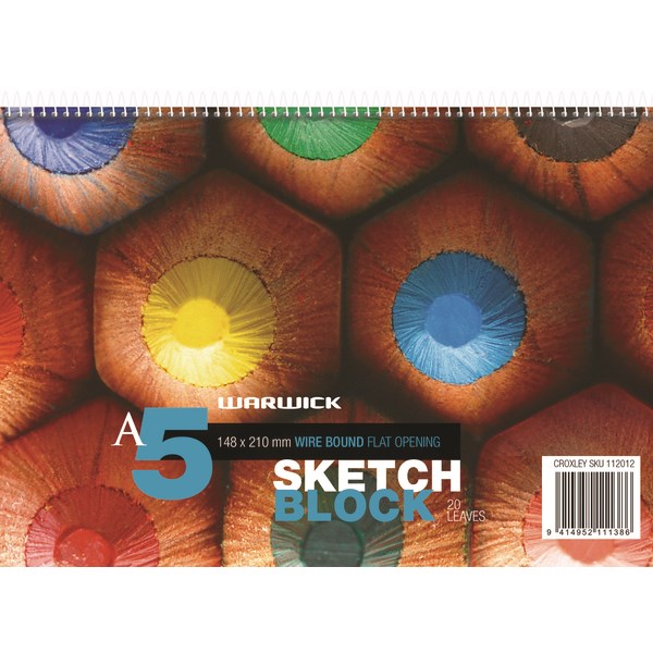 Warwick A5 120gsm Spiral Sketch Pad 20 Leaves OfficeMax NZ