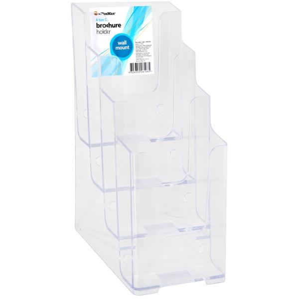 OfficeMax Brochure Holder Vertical Freestanding DLE 4 Tier OfficeMax NZ