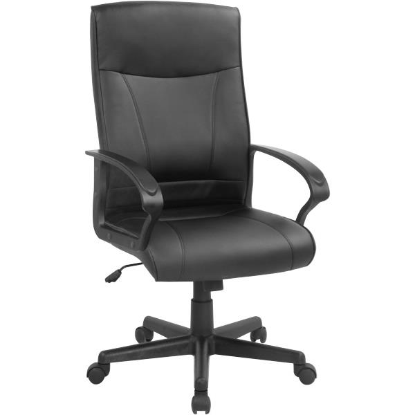 Heston Executive Chair High Back Black Leather | OfficeMax NZ