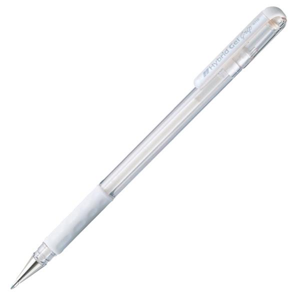 Pentel Hybrid White Retractable Gel Pen Fine Tip OfficeMax NZ