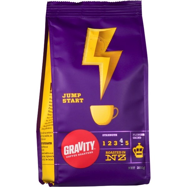 Gravity Jump Start Ground Coffee 200g OfficeMax NZ