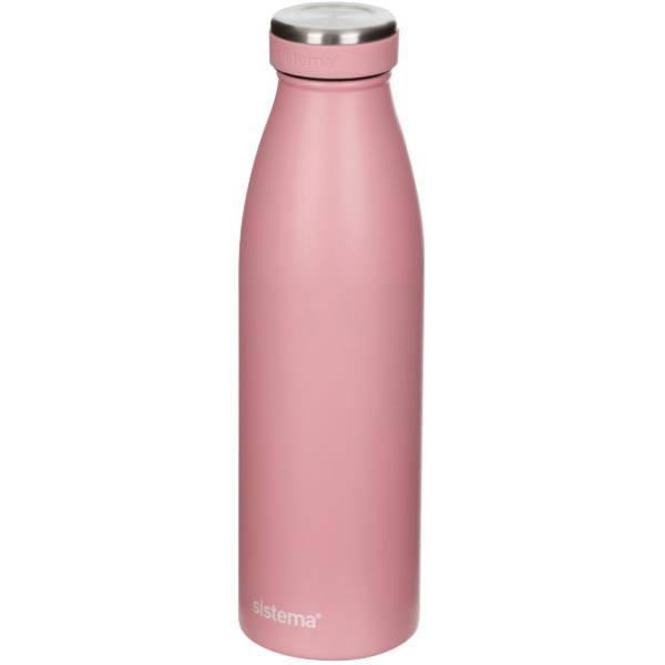 Sistema Stainless Steel Drink Bottle Double Wall 500ml Assorted Colours OfficeMax NZ