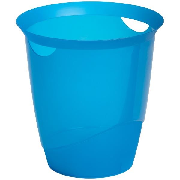 Durable Plastic Rubbish Bin, Ice Blue OfficeMax NZ