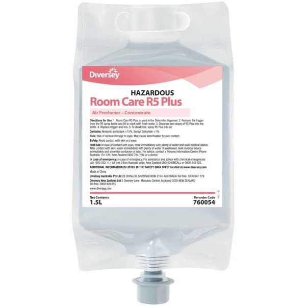 Diversey Room Care R5 Plus Air Freshener Concentrate 1.5 Litre, Pack of