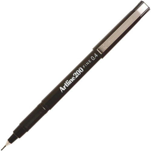 Artline 200 Black FineLiner Pen 0.4mm Fine Tip