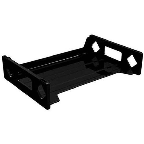 Deflecto Stackable Letter Tray Black