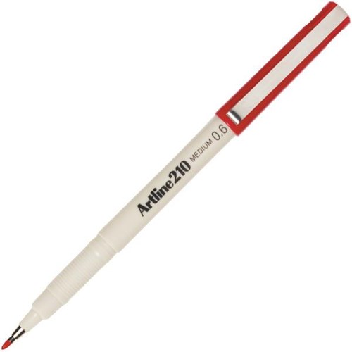 Artline 210 Red FineLiner Pen 0.6mm Medium Tip