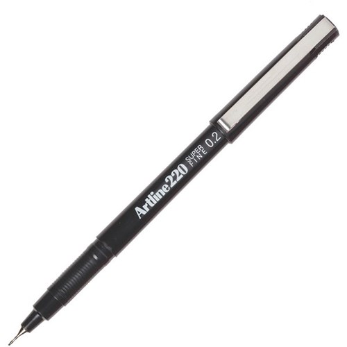 Artline 220 Black FineLiner Pen 0.2mm Super Fine Tip