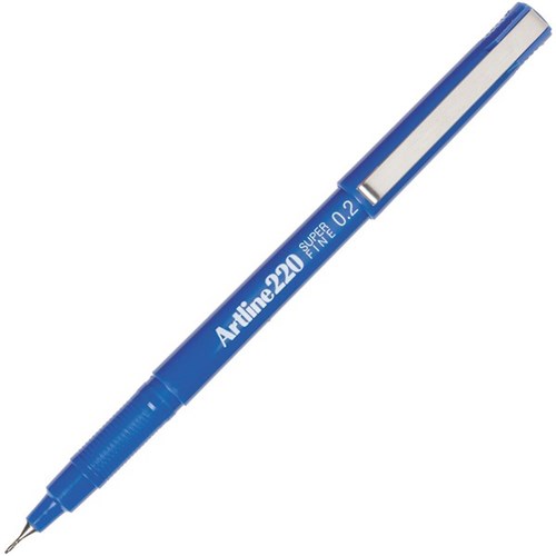 Artline 220 Blue FineLiner Pen 0.2mm Super Fine Tip