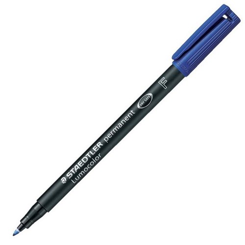 Staedtler Lumocolor 318 Blue Permanent Pen Fine Tip