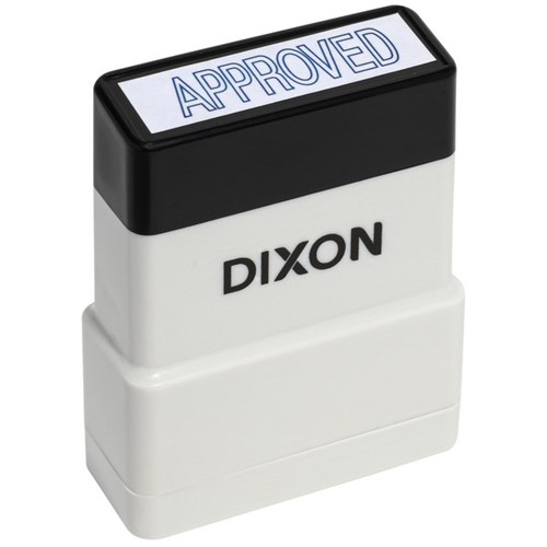 Dixon 015 Self-Inking Stamp APPROVED Blue