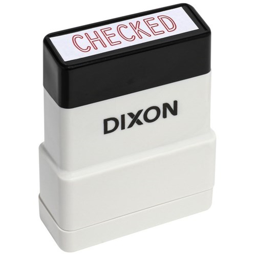 Dixon 022 Self-Inking Stamp CHECKED Red