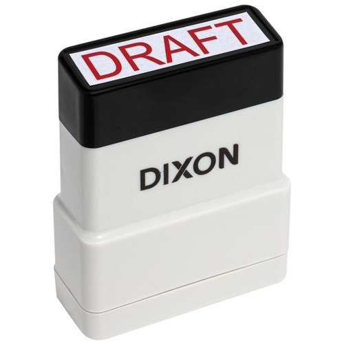 Dixon 042 Self-Inking Stamp DRAFT Red