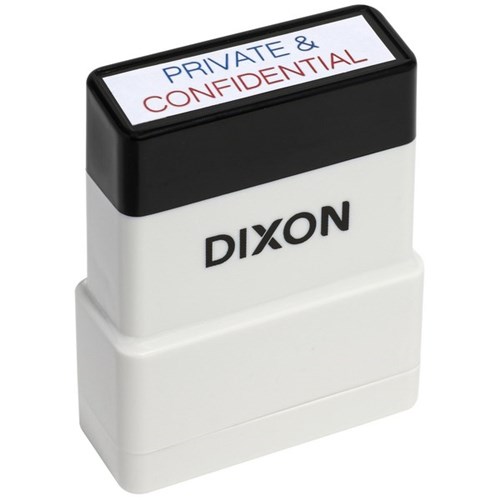 Dixon 045 Self-Inking Stamp PRIVATE & CONFIDENTIAL Blue/Red
