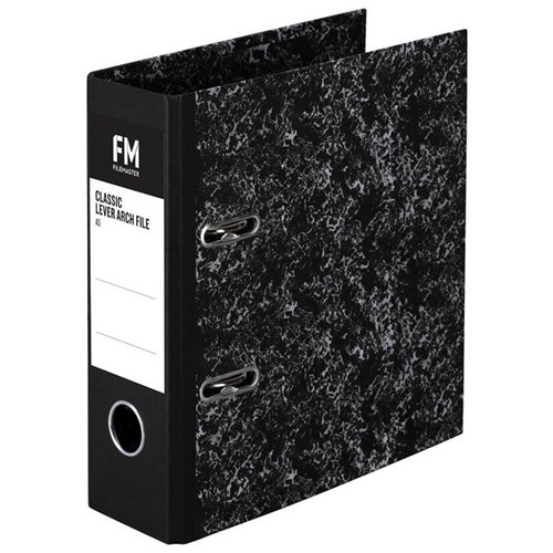 FM Classic Lever Arch File A5 Mottled Black OfficeMax NZ