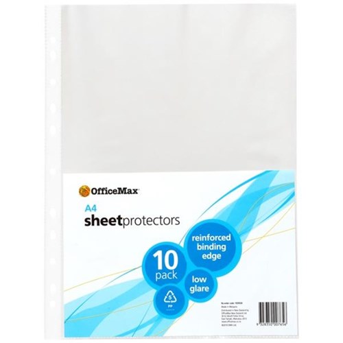 OfficeMax Copysafe Pockets A4 Clear, Pack of 10