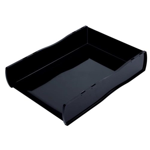 Esselte Nouveau Stackable Document Tray, Black OfficeMax NZ