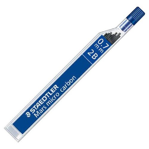 Staedtler Mars Micro Carbon 250 2B Pencil Leads 0.7mm, Pack of 12