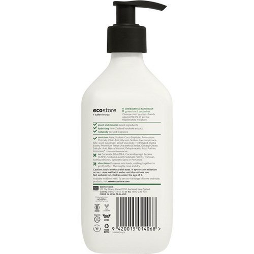 ecostore Anti Bacterial Hand Wash Green Tea And Cucumber 425ml