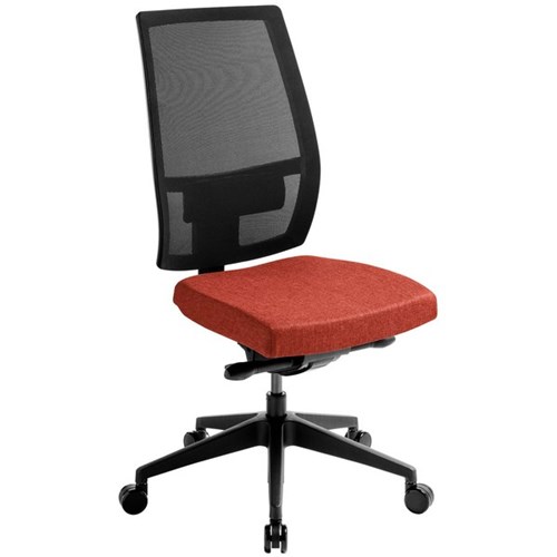Eden Office Stance Task Chair Mesh Back Keylargo Fabric/Paprika/Black