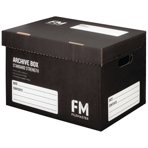 FM Archive Storage Box File 384x284x262mm Black