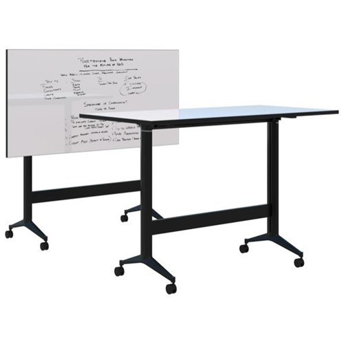Accent Leaner Flip Table 1800Lx900Dx1050H, Writeable Whiteboard Top