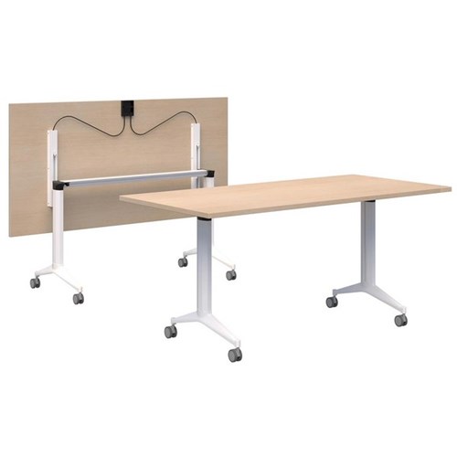 Fiord Flip Table 1600mm Refined Oak/White
