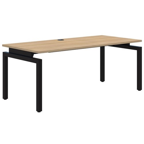 Accent Balance Single Desk 1500x800mm, Classic Oak/Black