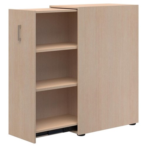 Mascot Personal Pull-Out Shelving Cupboard Left Hand 450x1200mm Refined Oak