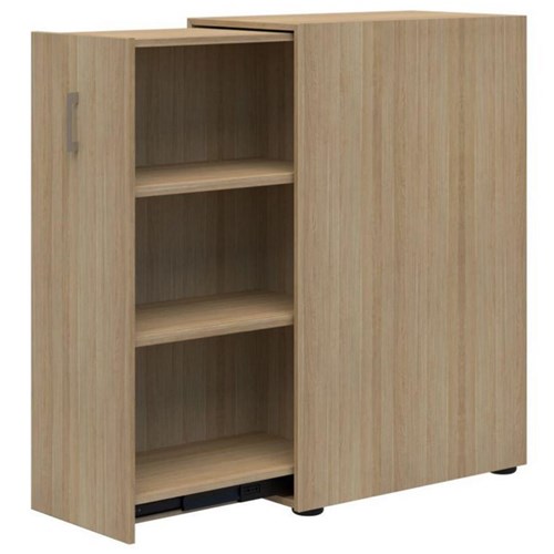 Mascot Personal Pull-Out Shelving Cupboard Left Hand 450x1200mm Classic Oak