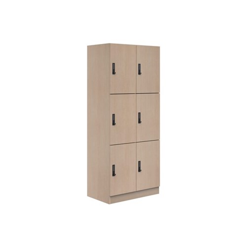 Mascot Digital Locking 6 Door Locker 900x1900mm Refined Oak