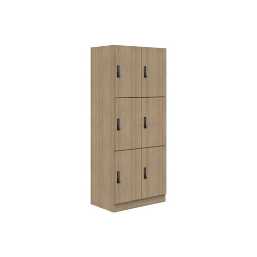 Mascot Digital Locking 6 Door Locker 900x1900mm Classic Oak