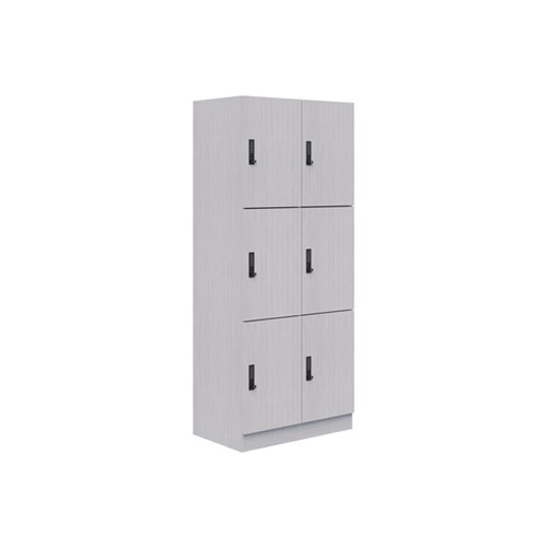 Mascot Digital Locking 6 Door Locker 900x1900mm Silver Strata