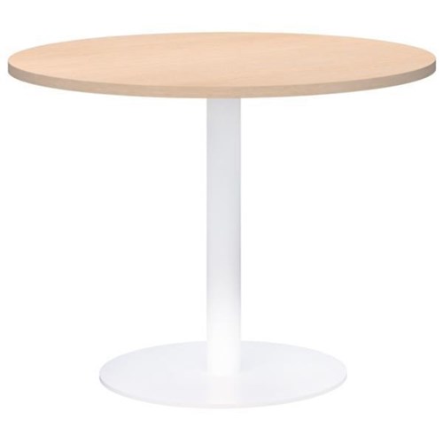 Accent Classic Round Table 900mm Refined Oak/White