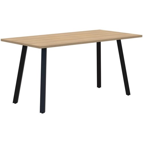 SWITCH CAFE Table 1500 x 750 x 720mm Classic Oak Top with Black Base