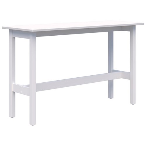 Fiord CAFE Narrow Leaner 1500 x 600 x 1050mm Snow Velvet Top with White Base