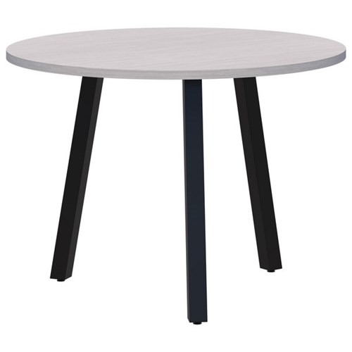 Fiord Round 3 Leg Table 1000mm Silver Strata/Black