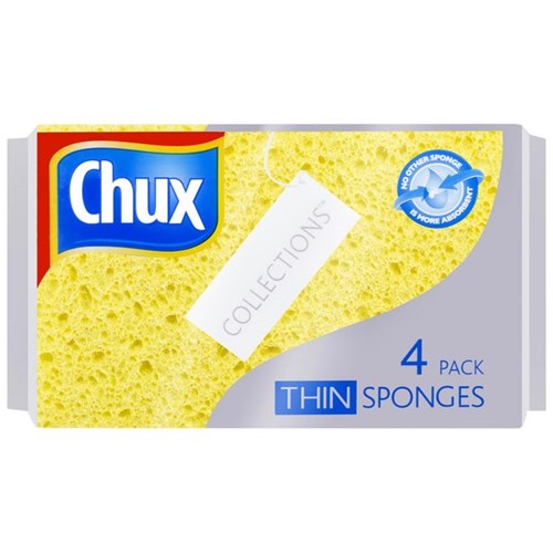 Chux Collections Thin Cleaning Sponge, Pack of 4