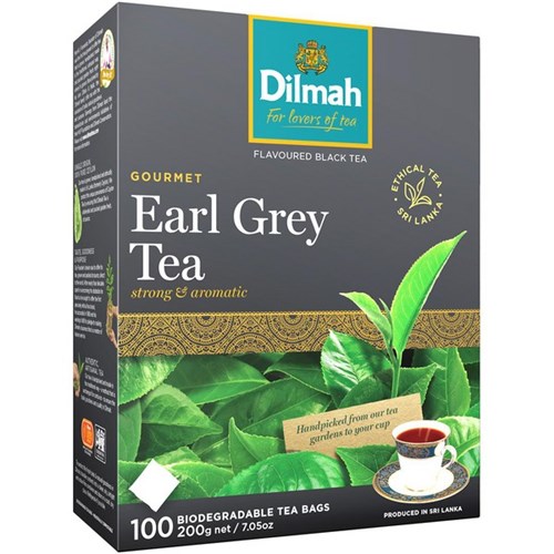 Dilmah Earl Grey Tagless Tea Bags, Box of 100