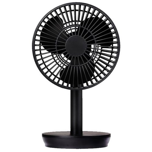 Goldair Rechargeable Personal Desk Fan 15cm Black OfficeMax NZ