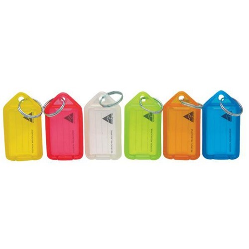 Kevron ID5 Security Key Ring Tag 56x30mm Assorted Colours