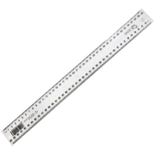 Taurus Plastic Ruler 40cm Clear OfficeMax NZ