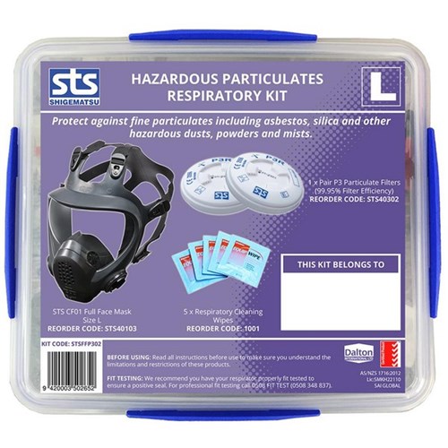 Shigematsu Full Face Hazardous Particles Respiratory Kit Large