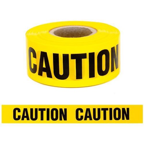 Caution Safety Tape Yellow/Black 75mm x 250m
