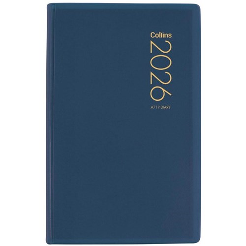 Collins A71 Day Per Page Pocket Diary 2026 Navy