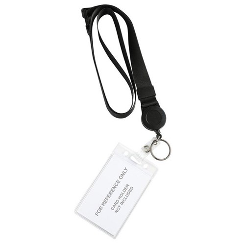 Dixon Lanyard with Retractable Reel, Card Clip & Key Ring, Pack of 10